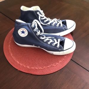 Blue Converse Hi-Top Sneakers